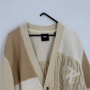 Kith Men’s Patchwork Durum Heavyweight Knit Old Money Cardigan In Neutral